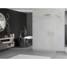 Mexen Kioto freestanding shower screen 110 x 200 cm, frost 8 mm, gold - 800-110-002-50-30