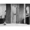Mexen Lunar right hinge shower door 100 cm, transparent, black - 834-100-000-70-00-P