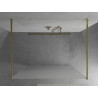 Mexen Kioto Mampara de ducha independiente 100 x 200 cm, escarchado 8 mm, dorado - 800-100-002-50-30