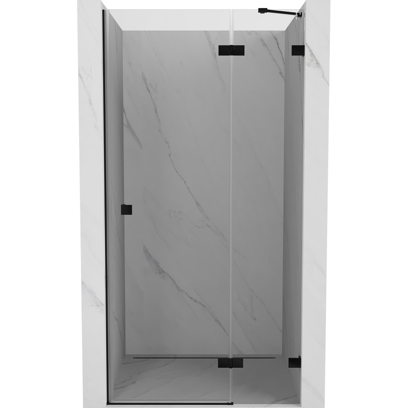 Mexen Lunar drzwi prysznicowe uchylne prawe 115 cm, transparent, czarne - 834-115-000-70-00-P