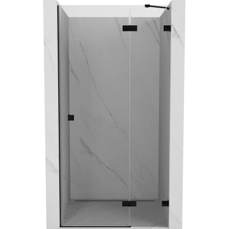 Mexen Lunar puerta de ducha abatible derecha 125 cm, transparente, negro - 834-125-000-70-00-P