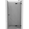 Mexen Lunar drzwi prysznicowe uchylne prawe 125 cm, transparent, czarne - 834-125-000-70-00-P