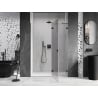 Mexen Lunar porte de douche battante droite 135 cm, transparent, noir - 834-135-000-70-00-P