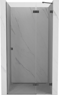 Mexen Lunar desna zaokretna tuš vrata 70 cm, prozirna, tamno siva - 834-070-000-95-00-P