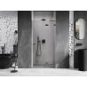 Mexen Lunar porte de douche battante droite 90 cm, transparent, gun metal - 834-090-000-95-00-P