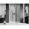 Mexen Lunar drzwi prysznicowe uchylne prawe 130 cm, transparent, gun metal - 834-130-000-95-00-P