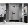 Mexen Lunar drzwi prysznicowe uchylne prawe 135 cm, transparent, gun metal - 834-135-000-95-00-P