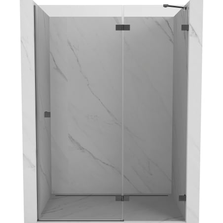 Mexen Lunar drzwi prysznicowe uchylne prawe 140 cm, transparent, gun metal - 834-140-000-95-00-P