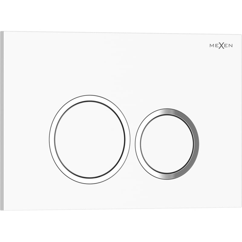Mexen Tex 01 flush button, glossy white - 6101-01