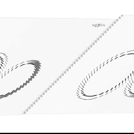 Mexen Tex 01 gumb za splakovanje, bela sijaj - 6101-01