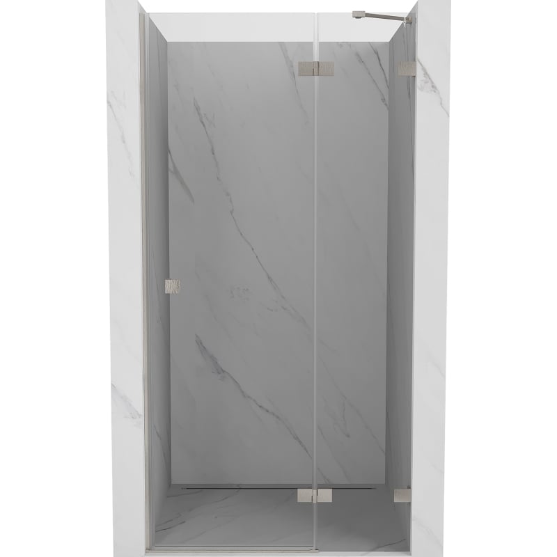 Mexen Lunar drzwi prysznicowe uchylne prawe 80 cm, transparent, nikiel szczotkowany - 834-080-000-97-00-P