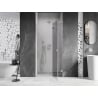 Mexen Lunar 95 cm Right Hinged Shower Door, Transparent, Brushed Nickel - 834-095-000-97-00-P