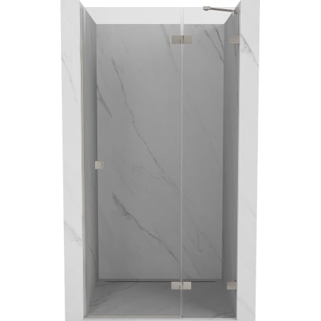 Mexen Lunar drzwi prysznicowe uchylne prawe 110 cm, transparent, nikiel szczotkowany - 834-110-000-97-00-P