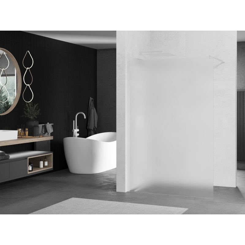 Mexen Kioto tuš stena Walk-in 70 x 200 cm, matirano 8 mm, bela - 800-070-101-20-30