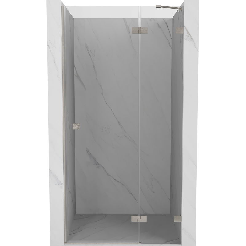 Mexen Lunar Duschdrehtür rechts 125 cm, transparent, gebürsteter Nickel - 834-125-000-97-00-P