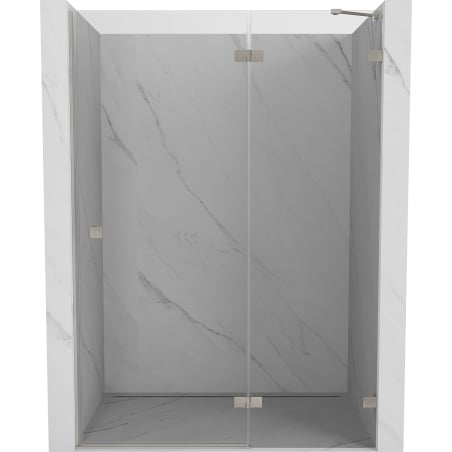Mexen Lunar drzwi prysznicowe uchylne prawe 130 cm, transparent, nikiel szczotkowany - 834-130-000-97-00-P