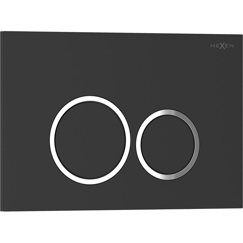 Mexen Tex 01 bouton de chasse d'eau, noir mat - 6101-02