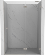 Mexen Lunar duššiuksed, hingedega paremal 135 cm, läbipaistev, harjatud nikkel - 834-135-000-97-00-P