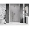 Mexen Lunar right-hinged shower door 140 cm, transparent, brushed nickel - 834-140-000-97-00-P