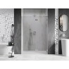 Mexen Lunar dušiuksed parempoolsed hingedega 140 cm, läbipaistev, harjatud nikkel - 834-140-000-97-00-P