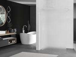 Mexen Kioto Duschwand Walk-in 100 x 200 cm, Frost 8 mm, Weiß - 800-100-101-20-30
