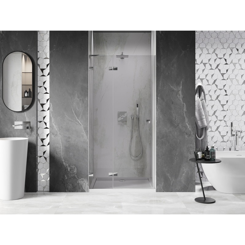 Mexen Lunar L duššiuksed, vasak 70 cm, läbipaistev, kroom - 834L-070-000-01-00-L