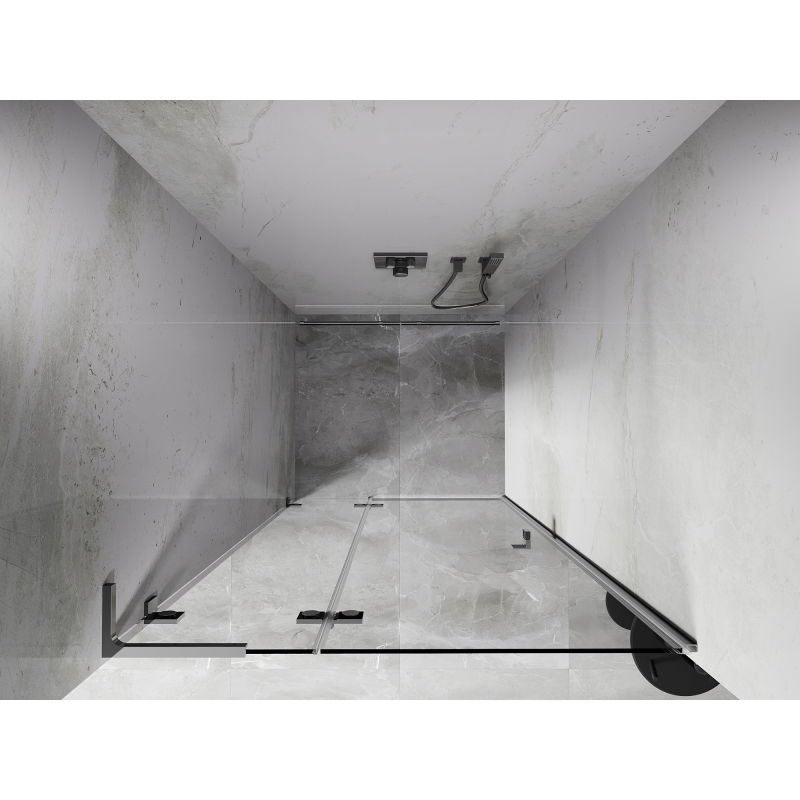 Mexen Lunar L porta doccia a battente sinistra 85 cm, trasparente, cromo - 834L-085-000-01-00-L