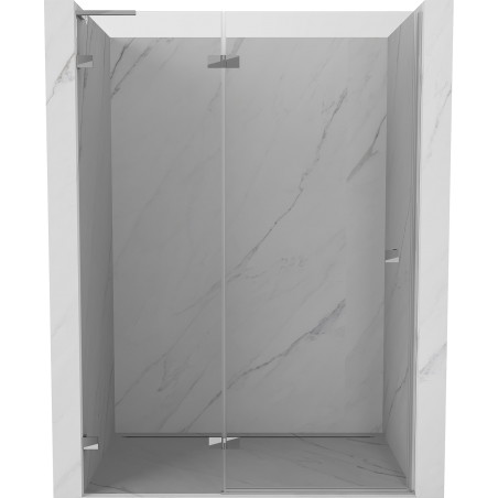 Mexen Lunar L drzwi prysznicowe uchylne lewe 130 cm, transparent, chrom - 834L-130-000-01-00-L