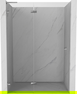 Mexen Lunar L porte de douche battante gauche 140 cm, transparent, chrome - 834L-140-000-01-00-L