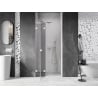 Mexen Lunar L left-hinged shower door 70 cm, transparent, white - 834L-070-000-20-00-L