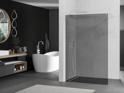 Mexen Kioto tuš pregrada Walk-in 90 x 200 cm, grafit 8 mm, bijela - 800-090-101-20-40