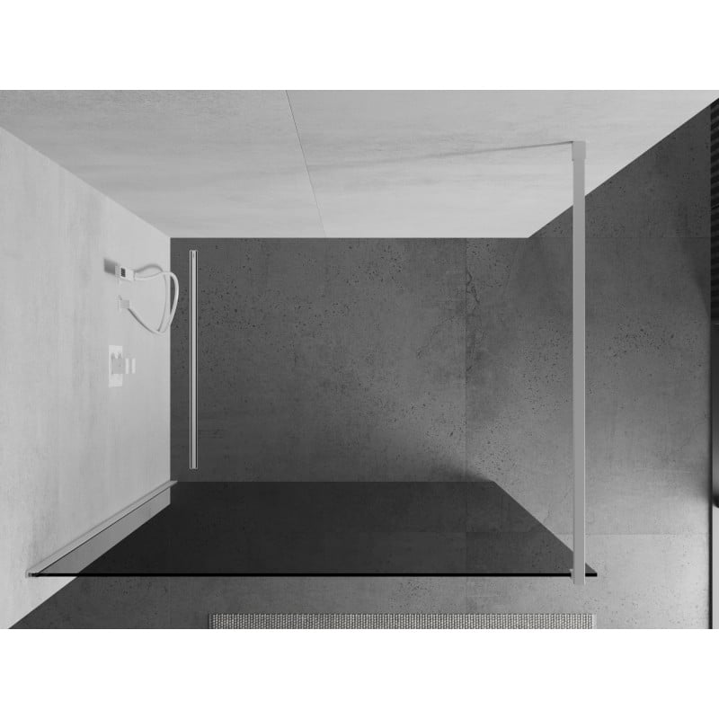 Mexen Kioto parete doccia Walk-in 90 x 200 cm, grafite 8 mm, bianca - 800-090-101-20-40