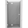 Mexen Lunar L dušiuksed, avatav vasak, 120 cm, läbipaistev, valge - 834L-120-000-20-00-L