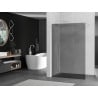 Mexen Kioto Duschwand Walk-in 110 x 200 cm, Graphit 8 mm, Weiß - 800-110-101-20-40