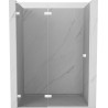 Mexen Lunar L dušiuks tempel vasak 135 cm, läbipaistev, valge - 834L-135-000-20-00-L