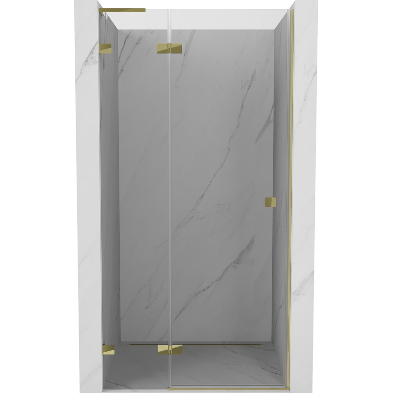 Mexen Lunar L vasakukäeline dušiuks 95 cm, läbipaistev, kuldne - 834L-095-000-50-00-L