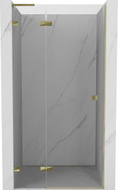 Mexen Lunar L lijeva staklena vrata za tuš kabinu 120 cm, prozirna, zlatna - 834L-120-000-50-00-L