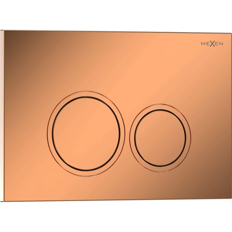 Mexen Tex 01 bouton de chasse d'eau, or rose brillant - 6101-09