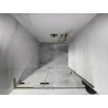Mexen Lunar L hinged duššiuks, vasak 80 cm, läbipaistev, kuldne harjatud - 834L-080-000-55-00-L