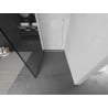 Paroi de douche Mexen Kioto Walk-in 70 x 200 cm, cadre noir 8 mm, blanc - 800-070-101-20-70