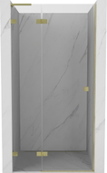 Mexen Lunar L vasakule avanev dušš uks 120 cm, läbipaistev, kuldharjatud - 834L-120-000-55-00-L