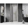 Mexen Lunar L drzwi prysznicowe uchylne lewe 120 cm, transparent, złote szczotkowane - 834L-120-000-55-00-L