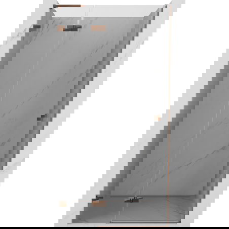 Mexen Lunar L leva nihajna pršna vrata 70 cm, prozorna, rožnato zlato - 834L-070-000-60-00-L