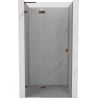 Mexen Lunar L porte de douche pivotante gauche 75 cm, transparent, or rose - 834L-075-000-60-00-L