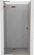 Mexen Lunar L Lijeva vrata tuš kabine 90 cm, prozirna, ružičasto zlato - 834L-090-000-60-00-L