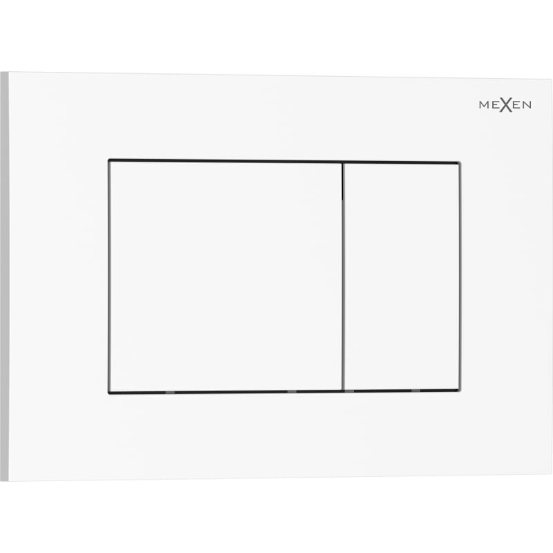 Mexen Tex 02 flush button, glossy white - 6102-01