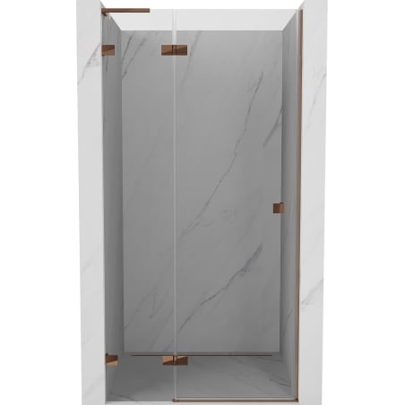 Mexen Lunar L shower door left hinged 105 cm, transparent, rose gold - 834L-105-000-60-00-L
