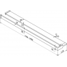 Mexen shelf for shower wall with towel rail, chrome - 800-02-01