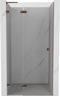 Mexen Lunar L lijeva zaokretna vrata za tuš 115 cm, prozirna, ružičasto zlato - 834L-115-000-60-00-L