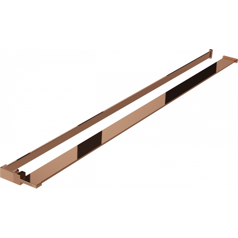 Mexen estante para mampara de ducha con barra para toallas, oro rosa - 800-02-60